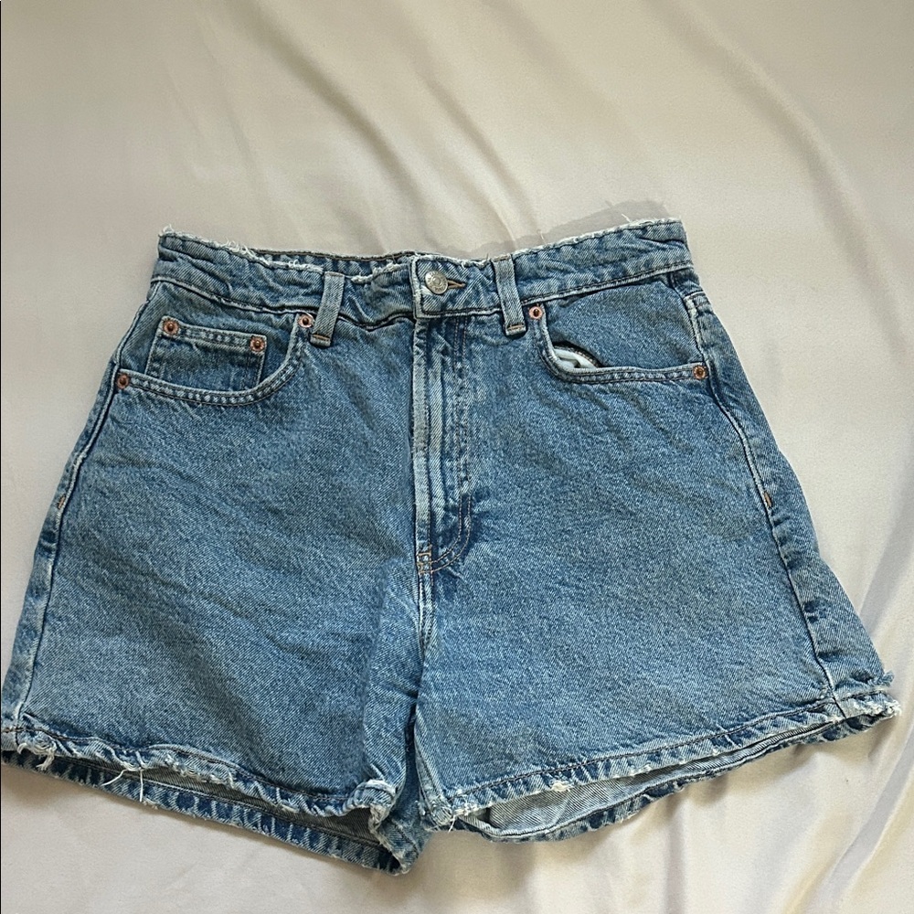 Zara Light Blue Jean Shorts